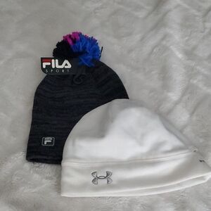 2 Beanies (Fila And Under Armour)